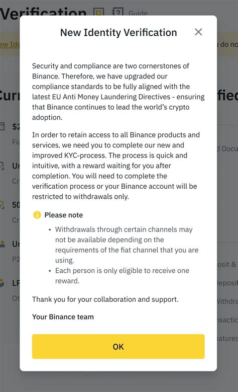 Why Do I Need To Re Verify My Binance Account Eea Countries Binance Support 2023