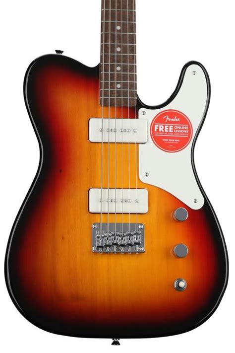 Squier Paranormal Baritone Cabronita Telecaster 3 Color Sunburst Reviews Sweetwater