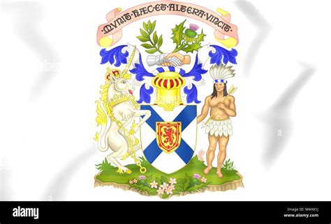 Nova Scotia Coat of Arms, Canada. 3D Illustration Stock Photo - Alamy