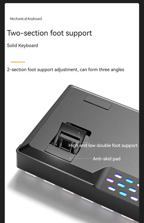 Mechanical Keyboard Keys Hot Swappable Wired RGB Backlit Gaming Keyboard Anti Ghosting