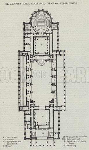 St Georges Hall Liverpool Plan Of Upper Floor Stock Image Look And