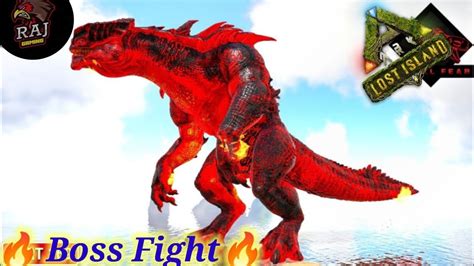 🔥boss Fight🔥 💥 Fire Colossus 💥ark Primal Fear 🤩 Ark Lost Island😇😇🤩 Ark