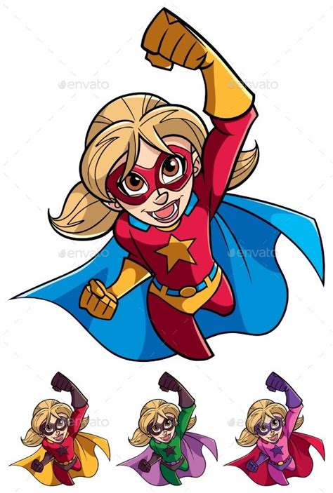 Super Girl Flying | Cartoon illustration, Hero girl, Superhero background