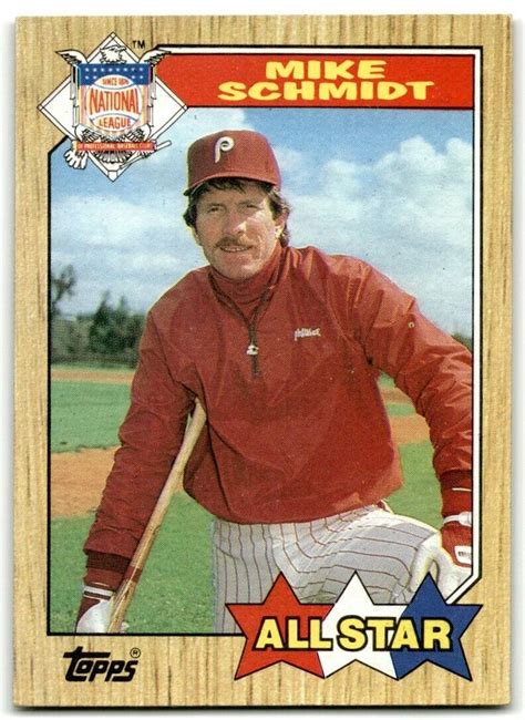 Mike Schmidt 1987 Topps All Star Series Card 597 Mike Schmidt