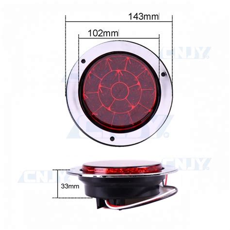 FEUX ROND STOP POSITION A LED ROUGE 12V Ou 24V ETANCHE IP68 POUR AUTO