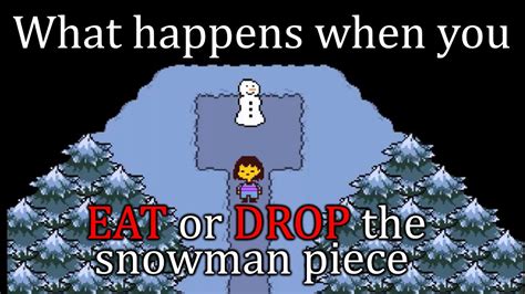 Undertale - Using or Dropping the Snowman Piece in front of the Snowman ...