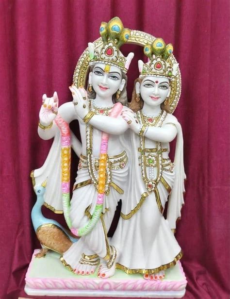 Marble Jugal Radha Krishna Statue Temple At Rs 48000 In Jaipur ID