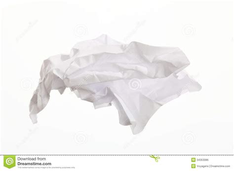 De Papel Amarrotado No Fundo Branco Foto De Stock Imagem De Lixo