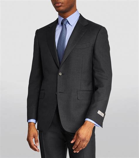 Mens Canali Grey Wool 2 Piece Suit Harrods Us