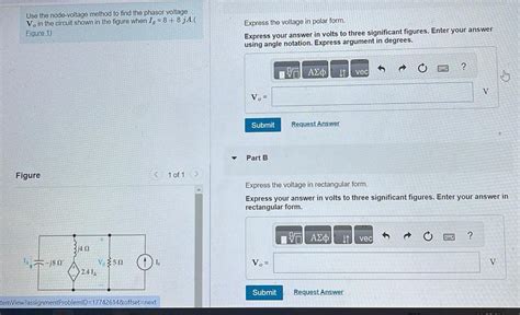 Solved Use The Node Voltage Method To Find The Phasor