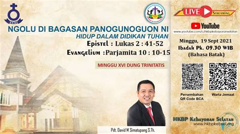 Ibadah Streaming September Minggu Xvi Dung Trinitatis Hkbp