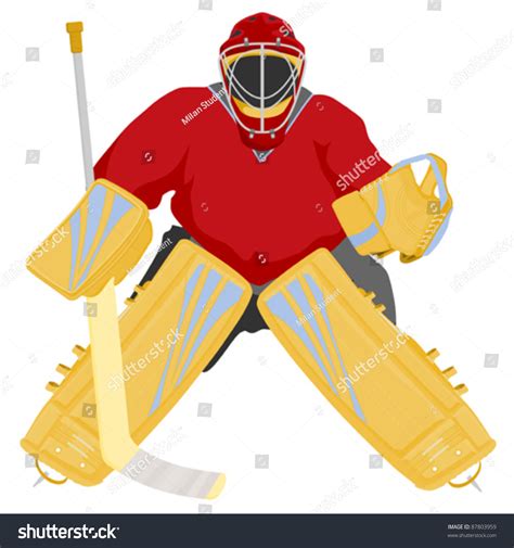 Hockey Goalie Stock Vector Illustration 87803959 Shutterstock