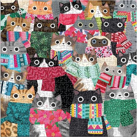 Amazon Wintry Cats Piece Puzzle From Galison X