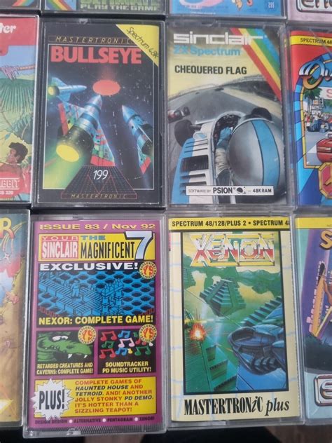 Collection Of Sinclair ZX Spectrum Cassette Games Titles In Description