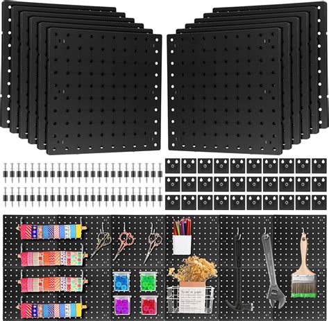 Amazon Coume 4 Pcs Pegboard Wall Organizer White Metal Pegboard