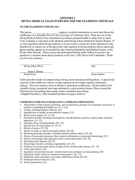 Fillable Online Ucd Diving Medical Exam Pdf Fax Email Print Pdffiller