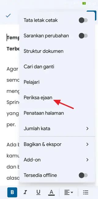 Cara Cek Typo Tulisan Di Google Docs Web Aplikasi