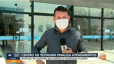 Jornal do Almoço SC Centro de testagem na Serra de SC faz alteração