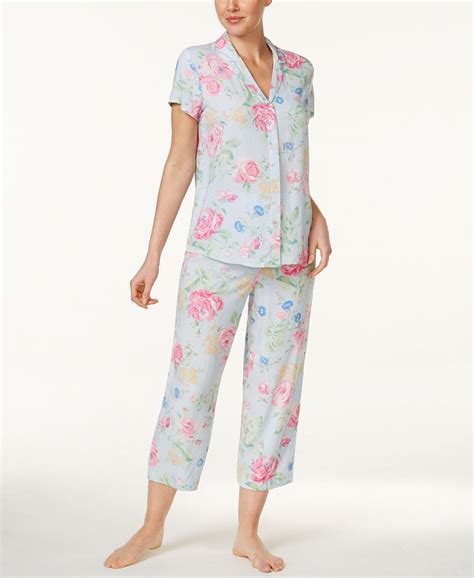 Miss Elaine Floral Print Pajama Set Macys