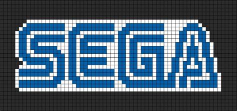 A Pixel Art Template Of The Sega Logo Crochet C2c Pattern Pixel Beads