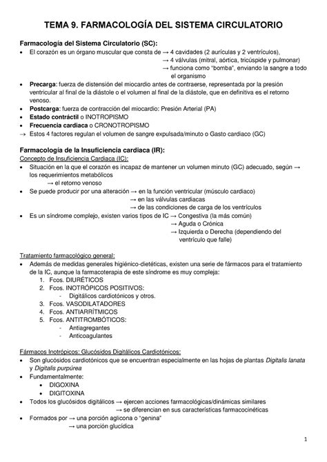 Farma Cl Nica Segundo Parcial Apuntes Tema Farmacolog A Del