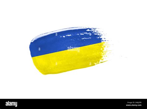 Brush Painted Ukraine Flag Hand Drawn Style Stock Photo Alamy