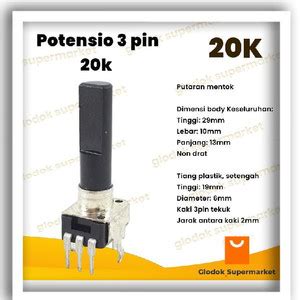 Jual Blueacc Potensio Pin K Mono Kaki Tekuk Segi Hitam