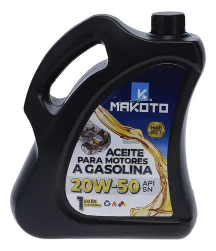 Aceite Lubricante Motor 20w50 1 Galón 3 78 Litros Makoto Envío gratis