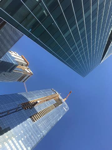 Downtown Edmonton Skyscrapers Under Construction In Ice District Stock ...