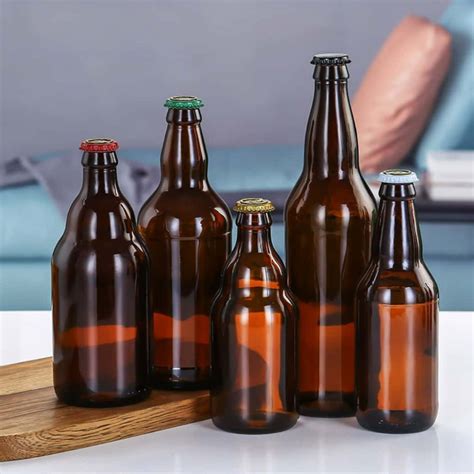 250ml 330ml 500ml Amber Beer Bottles Custom Glass Bottles Jars