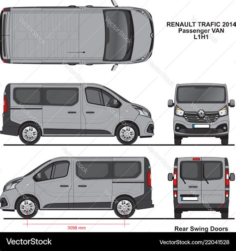 Renault Trafic Passenger Van L H Royalty Free Vector