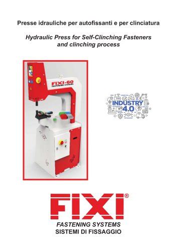 Hydraulic Press For Self Clinching Fasteners And Clinching Process