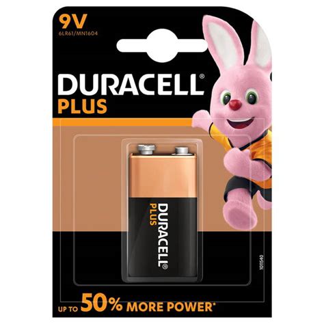 Duracell Plus 9v Alkaline Single Battery