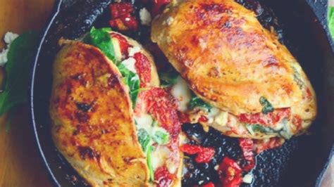 Roasted Red Pepper Goat Cheese Stuffed Chicken Breasts Rejoice