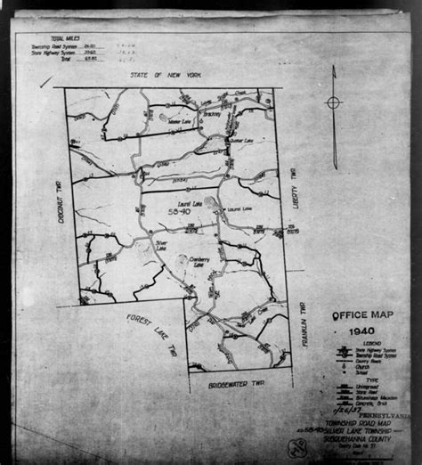 1940 Census Enumeration District Maps Pennsylvania Susquehanna County Silver Lake Ed 58