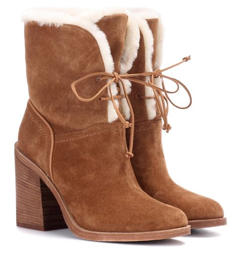 Ugg Jerene Suede Ankle Boots In Brown Lyst