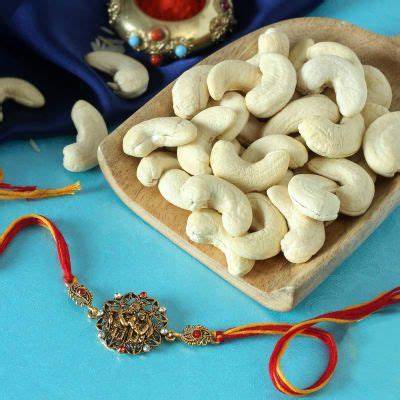 Buy Send Radha Krishna Rakhi With Dry Fruits Online Igp J