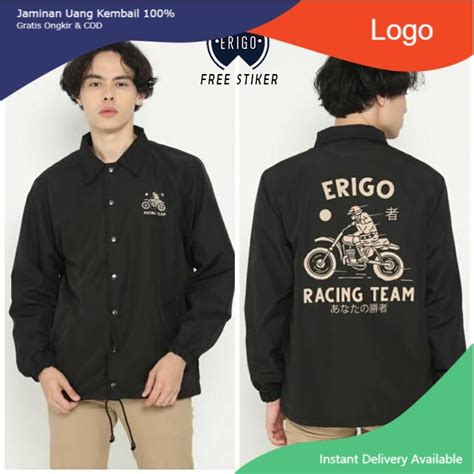 Jual Erigo Coach Jacket Racing Team Free Stiker I Jaket Coach Erigo I