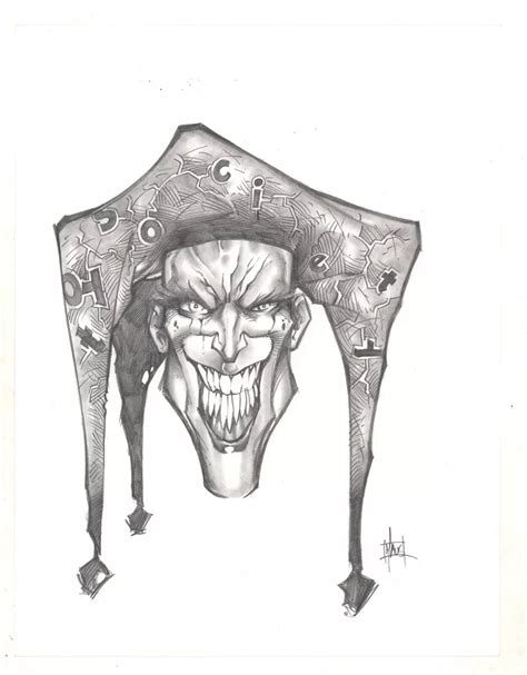 Scary Clown Pencil Drawings