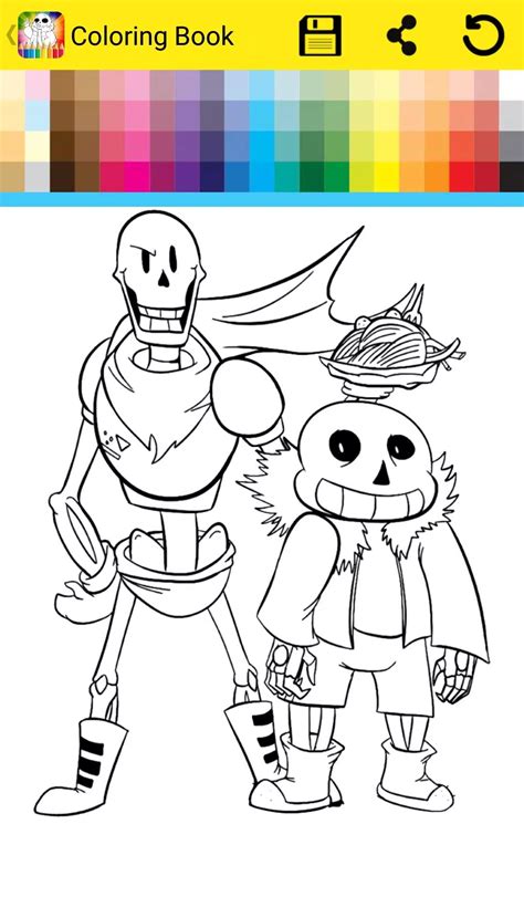 Sans And Papyrus Coloring Pages