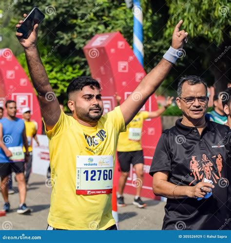 New Delhi India October Vedanta Delhi Half Marathon Race