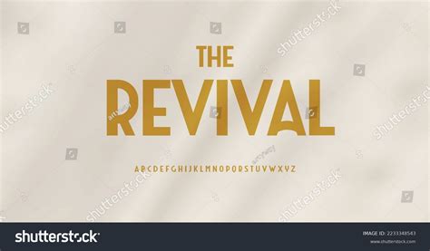 High Monumental Font Modern Revival Style Stock Vector (Royalty Free ...