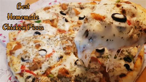 Chicken Pizza Recipe Best Homemade Chicken Pizza Double Cheese Pizza How To Make Pizza