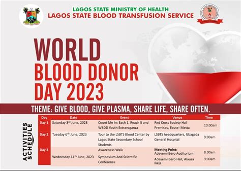 LAGOS TARGETS 200 000 UNITS OF BLOOD FROM VOLUNTARY DONORS Ministry