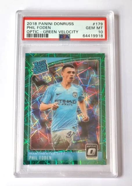 Phil Foden Rookie Optic Green Velocity Panini Donruss Soccer