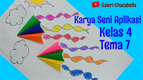 Cara Membuat Karya Seni Aplikasi Layang Layang Dimensi Dari Kertas