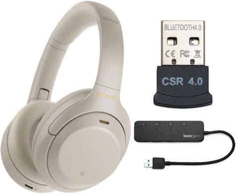 Sony Wh 1000xm4 Wireless Noise Canceling Over Ear Headphones Silver Bundle With 4