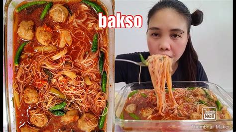 MUKBANG BAKSO TENIS CABE RAWIT IJO DAN KERUPUK YouTube