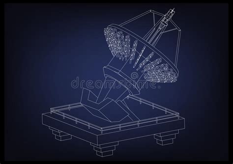 3d model of an antenna stock vector. Illustration of cloud - 115678529