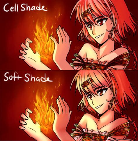 Cell Shade Vs Soft Shade By Noctuart On Deviantart